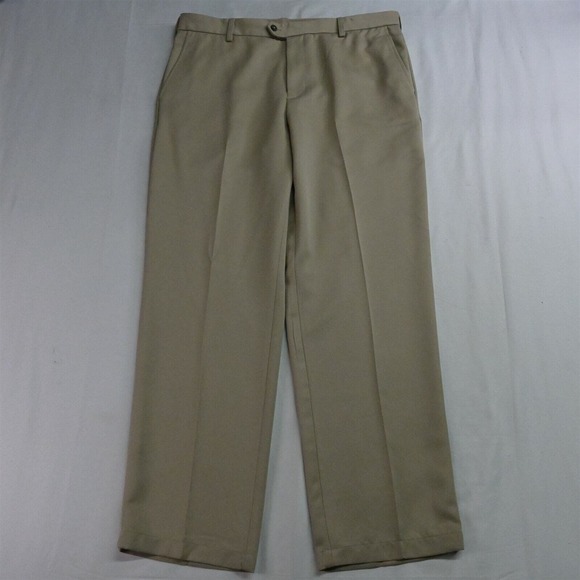 IZOD Golf 36 x 32 Khaki Straight Leg Tech Golf Dress Pants‎ - Picture 1 of 3
